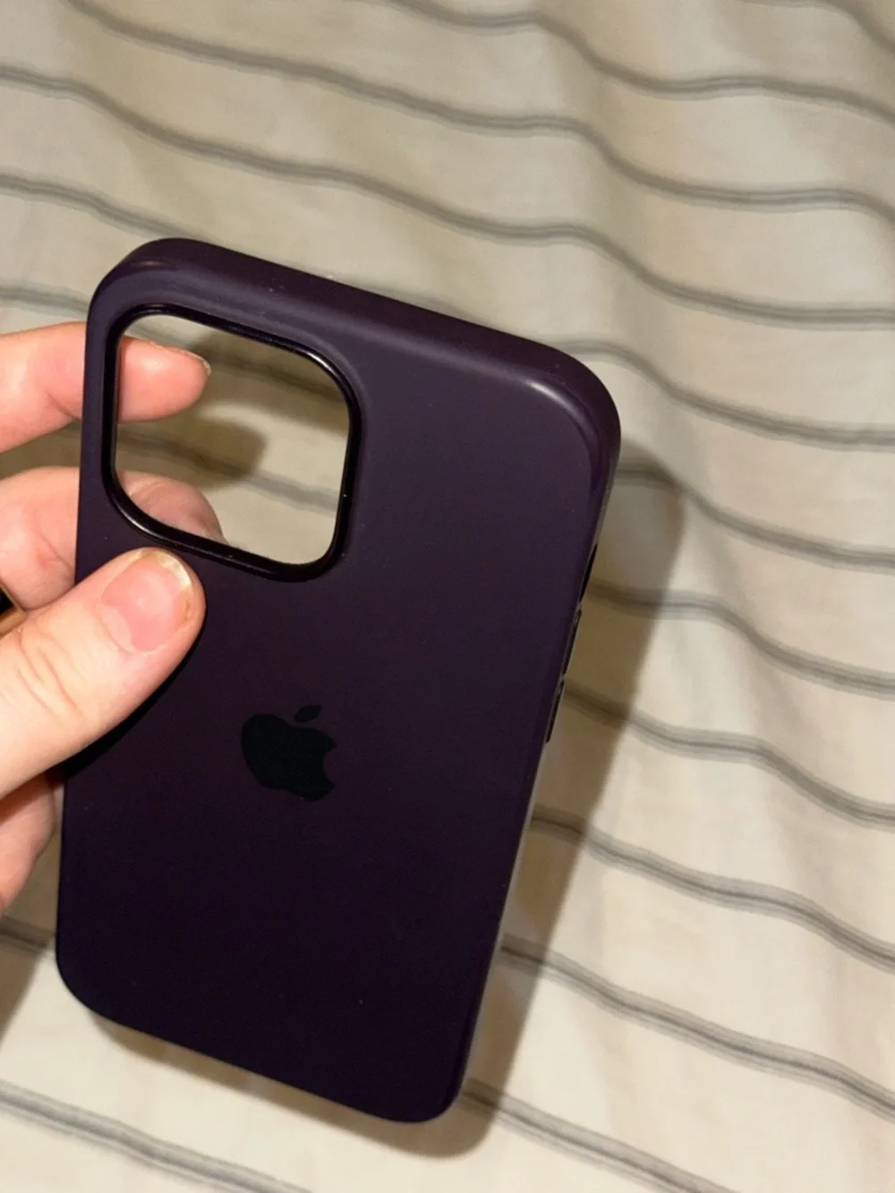 Apple Silicone iPhone Case - Deep Purple